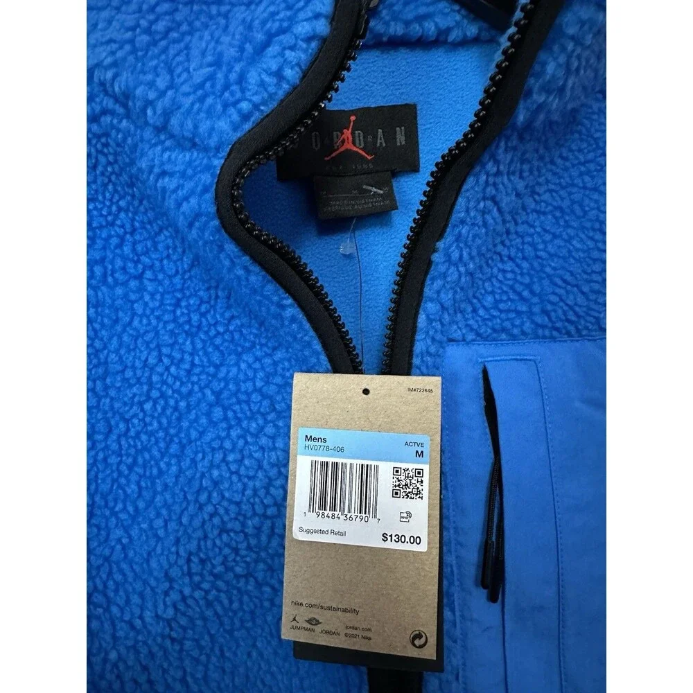 Size M Nike Jordan Jumpman Full-Zip Sherpa Fleece Jacket Men’s HV0778-406 NEW